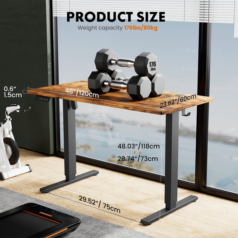 Adj. Height Standing Desk - 40/48/55/63 In Electric Sit Stand Up Desk gallery