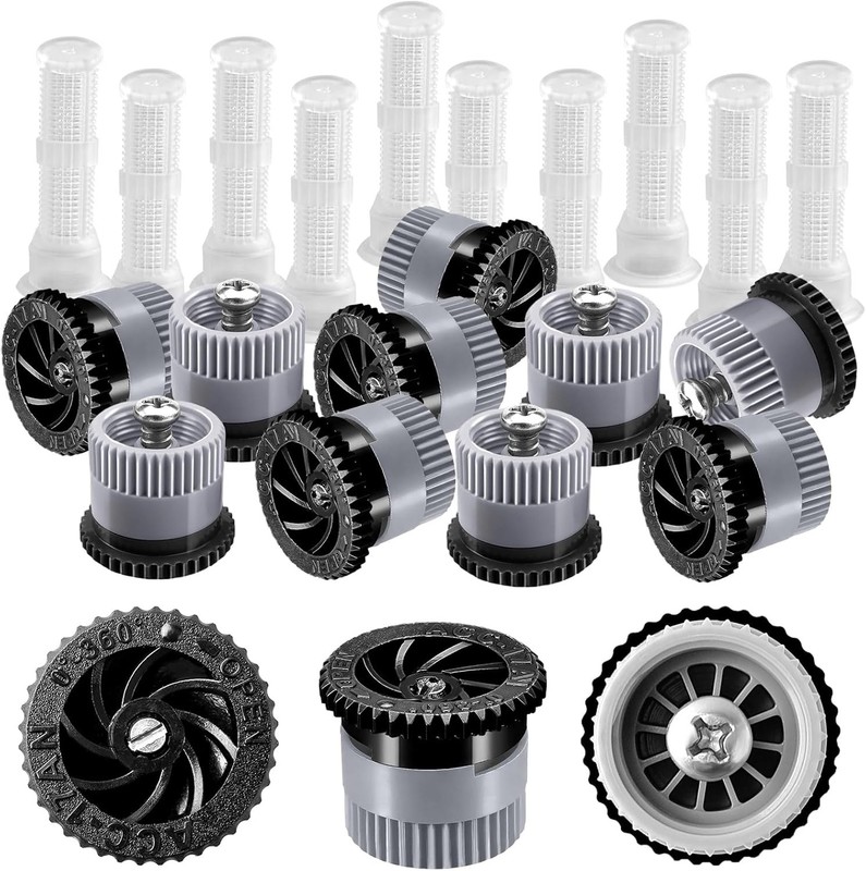 Adjustable 360° Spray Nozzle Replacement - 12 Pack for Efficient Lawn Irrigation gallery