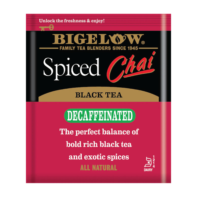 1x Box Bigelow Spiced Chai Decaffeinated Black Tea | 20 Pouches Each | 1.73oz gallery