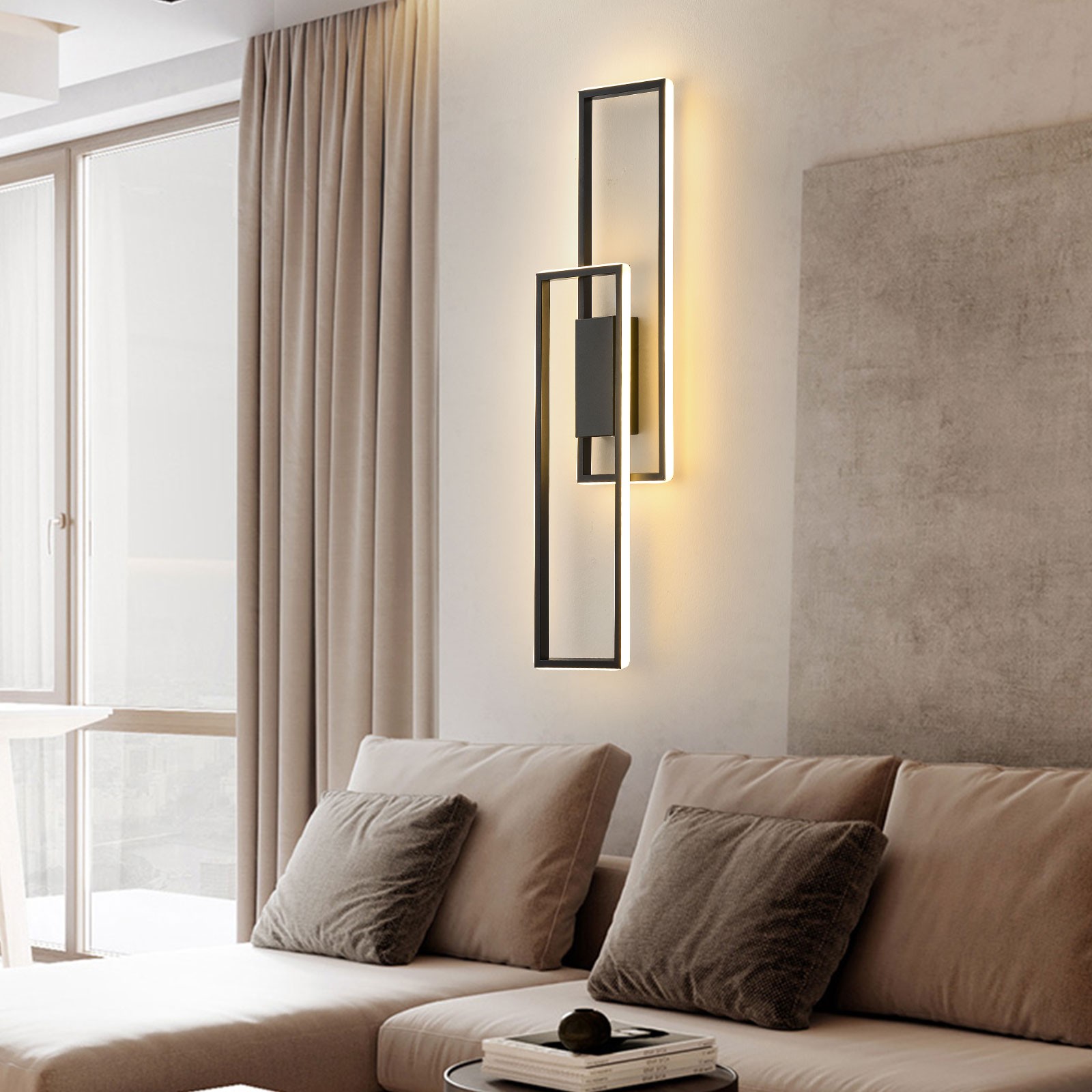 LED Wall Light Modern Acrylic Metal Wall Sconce Lighting Fixture Remote Control gallery
