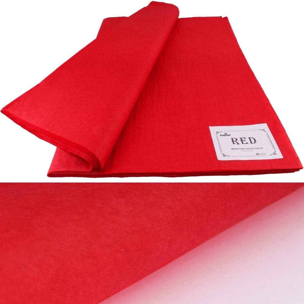 PMLAND 100 Sheets Red Tissue Paper Bulk, 20x15 Inches Wrapping gallery