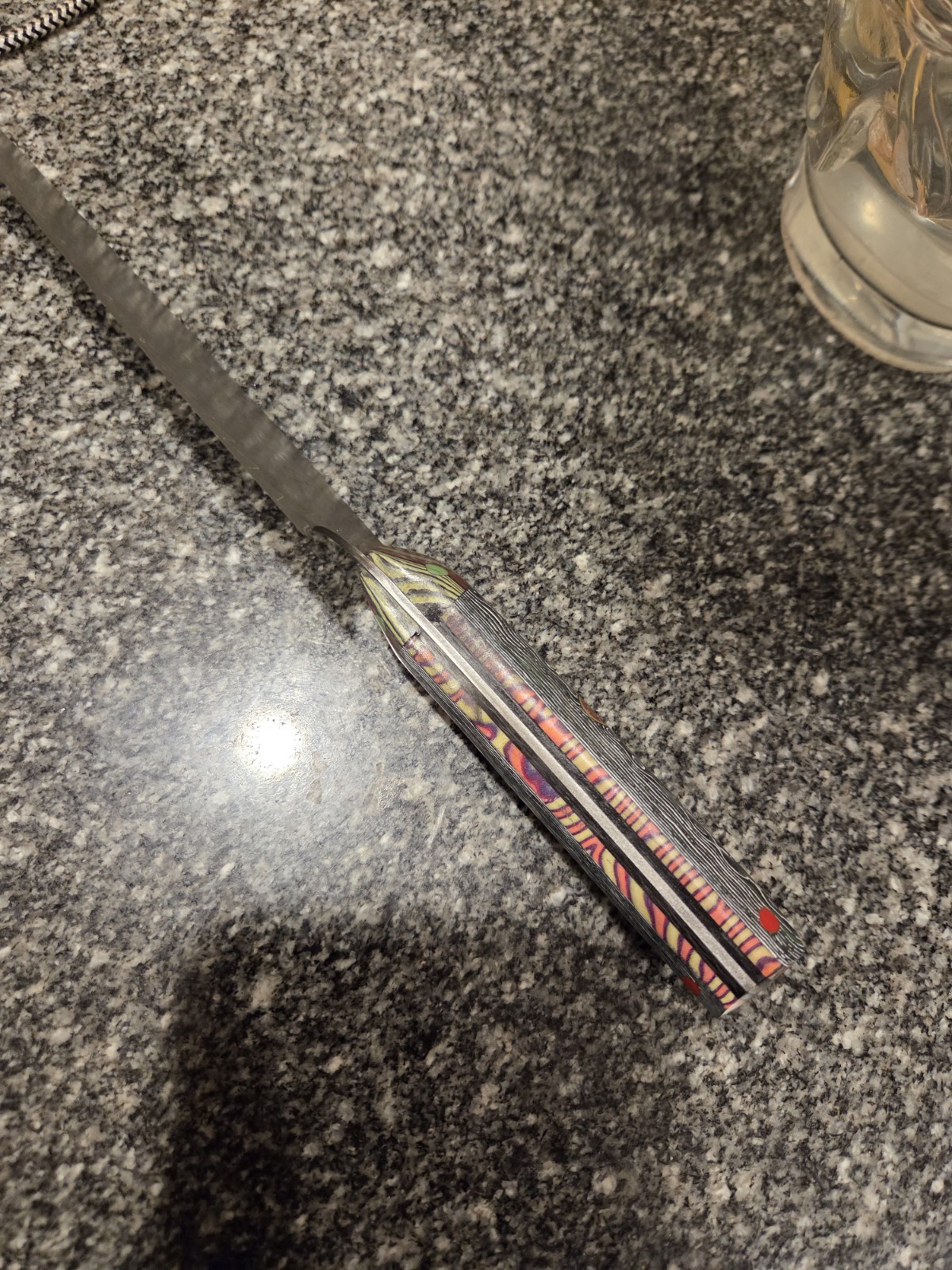 8" Herringbone Pattern Stainless Damascus Clad VG10 Chef's Knife With Carbon... gallery