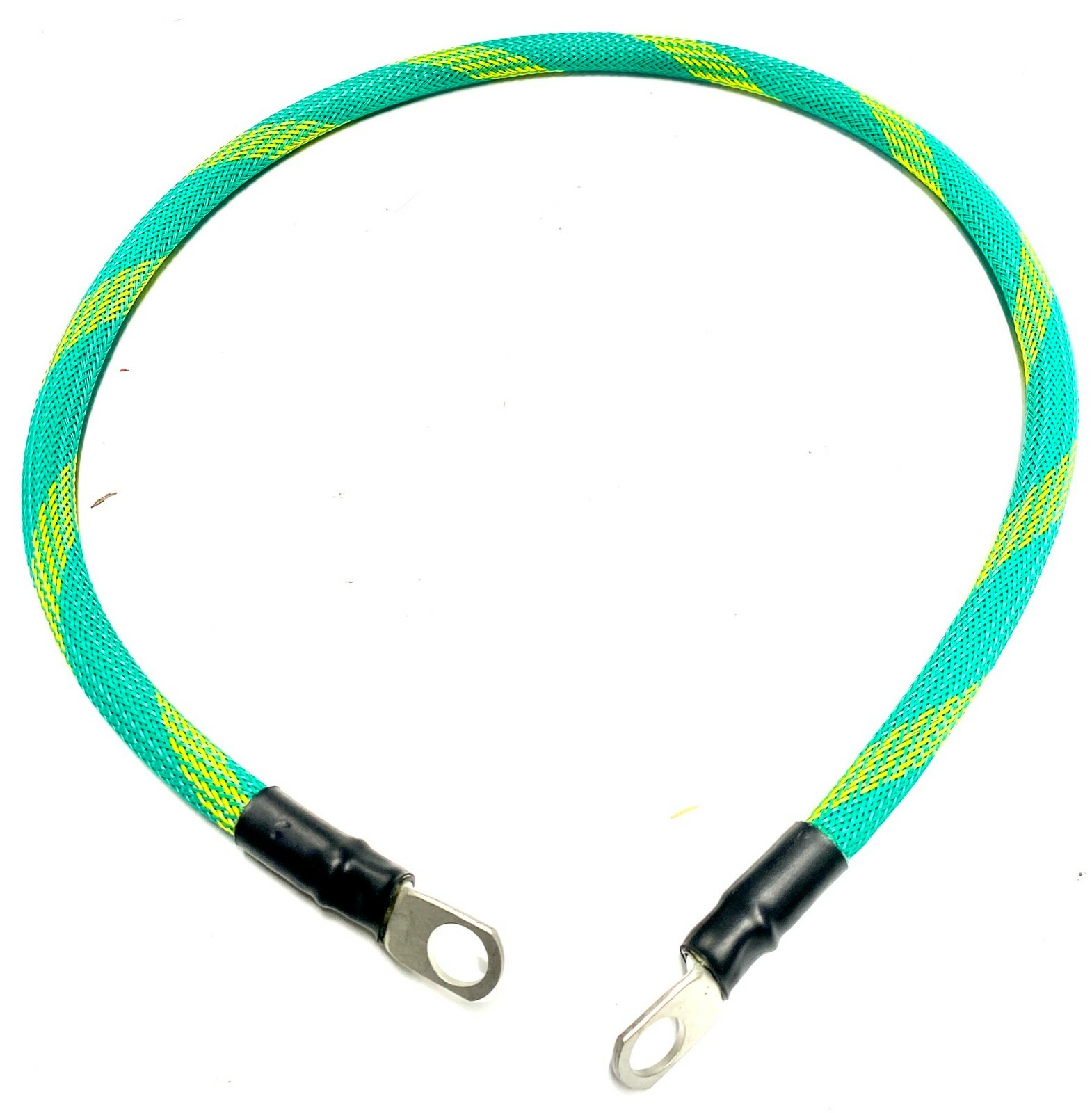 2 Awg Power Ground Cable Green/Yellow Spiral Stripe Custom Cable build #2 Cable gallery