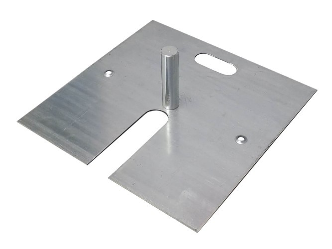 18" x 18" (17 LB) PIPE AND DRAPE STEEL BASE WITH BASE PIN - FOR PIPE & DRAPE KIT gallery
