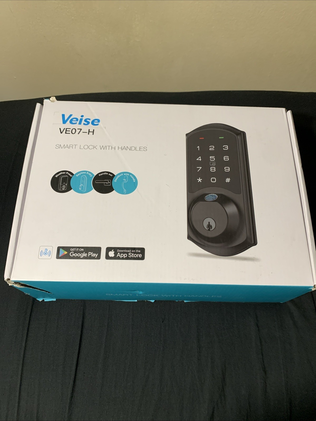 Veise Weatherproof Keyless Smart Lock With Handles Model VE07-H (Unused Set) gallery