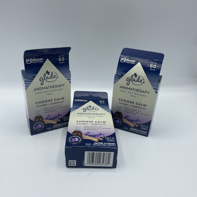 3 Pack Glade Cool Mist Diffuser Oil Refill Choose Calm Lavender+Sandalwood 0.56 gallery