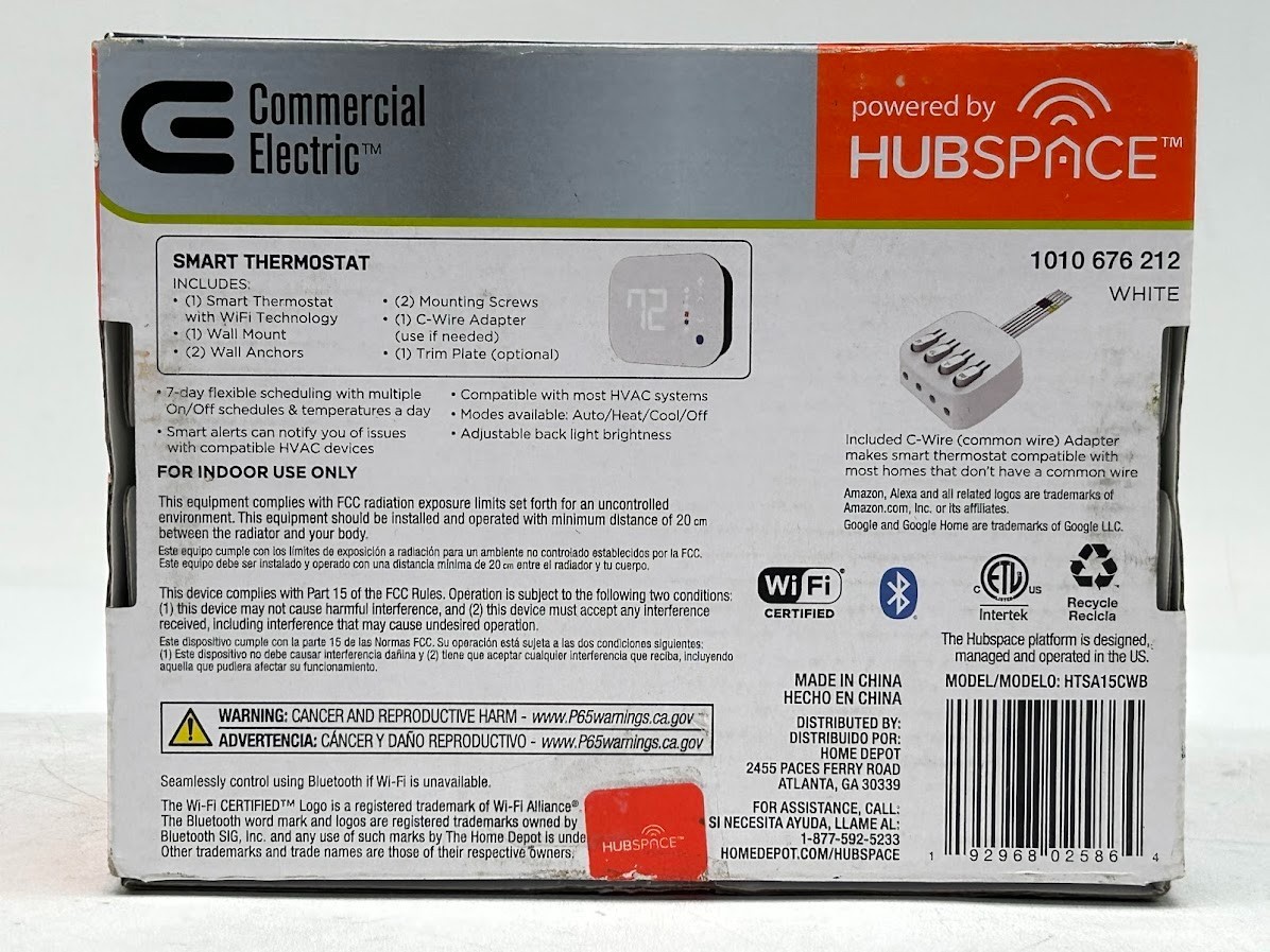 Wi-Fi and Bluetooth Enabled Smart Programmable Thermostat Powered by Hubspace gallery