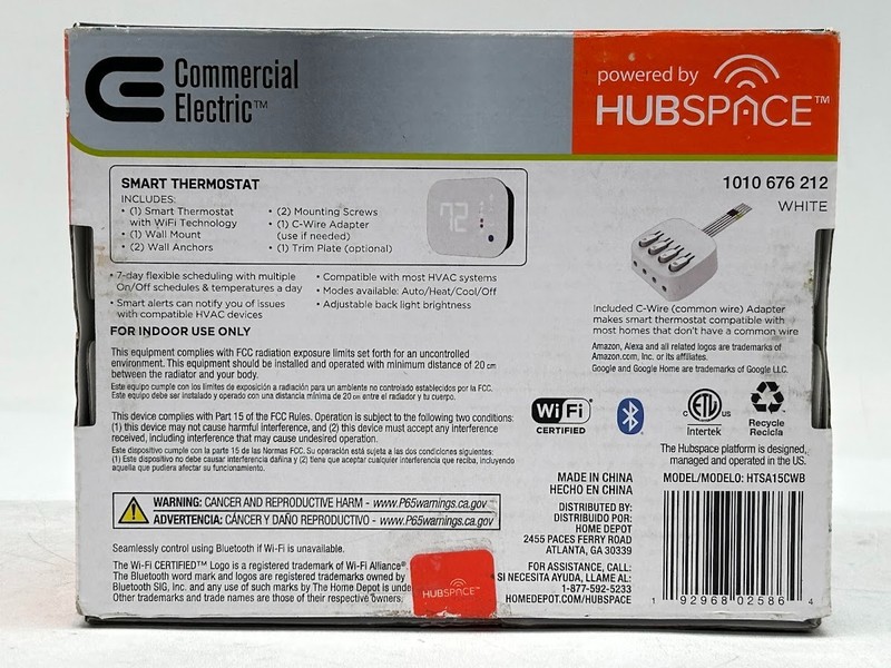 Wi-Fi and Bluetooth Enabled Smart Programmable Thermostat Powered by Hubspace gallery