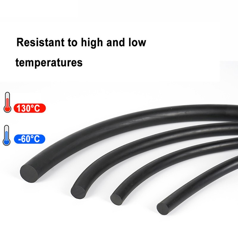 Solid Nitrile Rubber Cord O-Ring Strip Anti Oil Seal Gasket Dia 2 to 22mm Black gallery