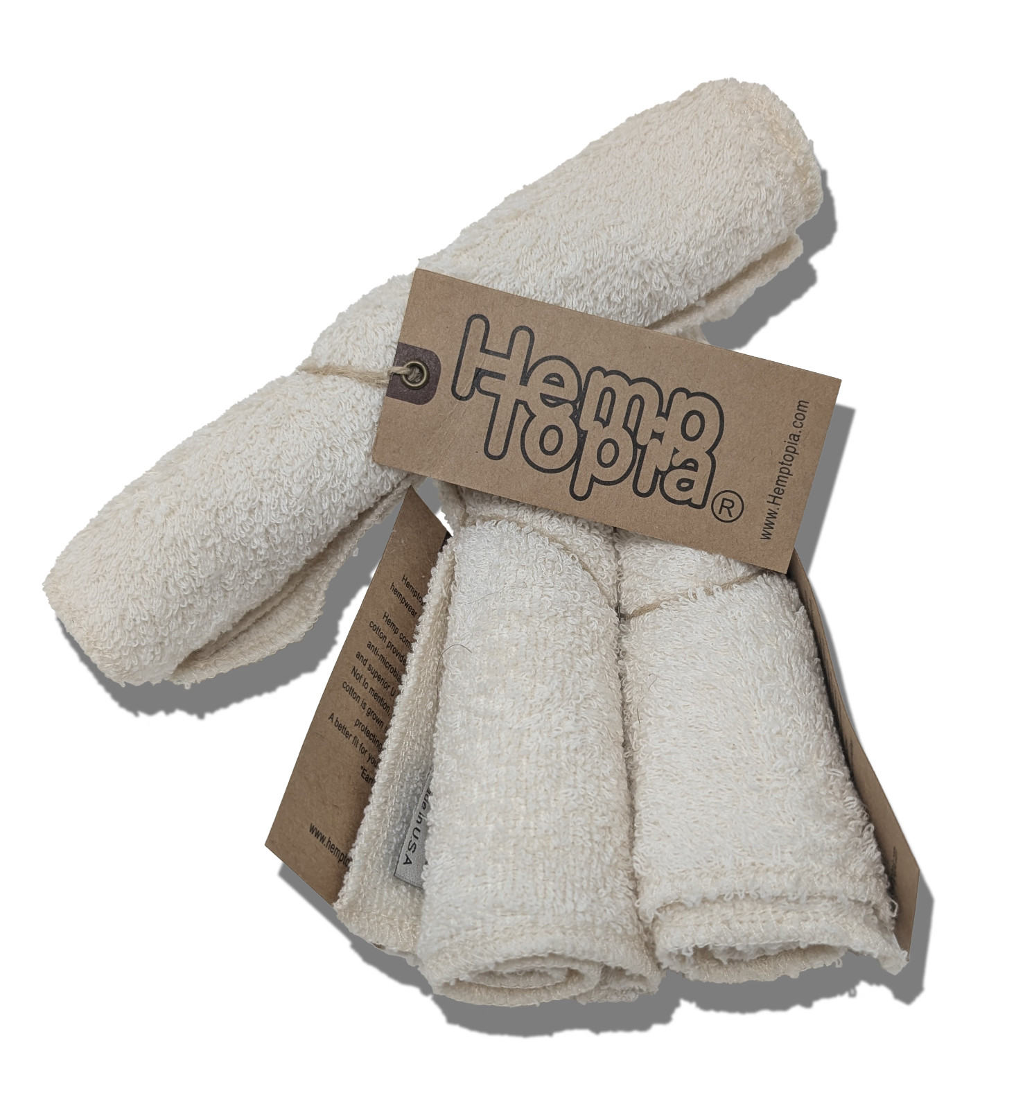Hemptopia Hemp Hand Towel - 7in x 17in gallery