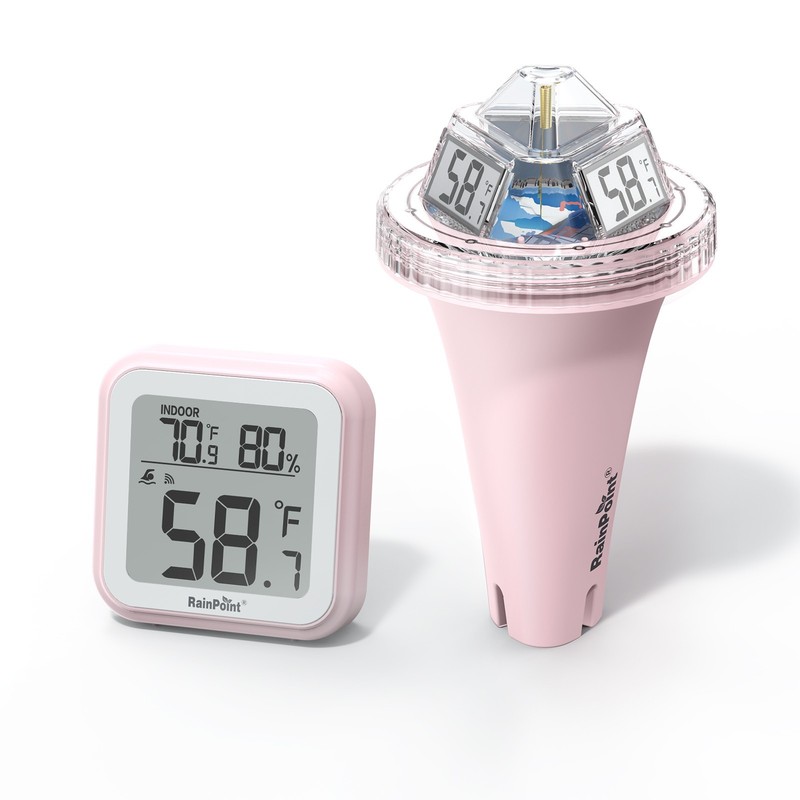 RAINPOINT Wireless Digital Pool Thermometer, Floating, Anti-Fog 360° LCD Display gallery