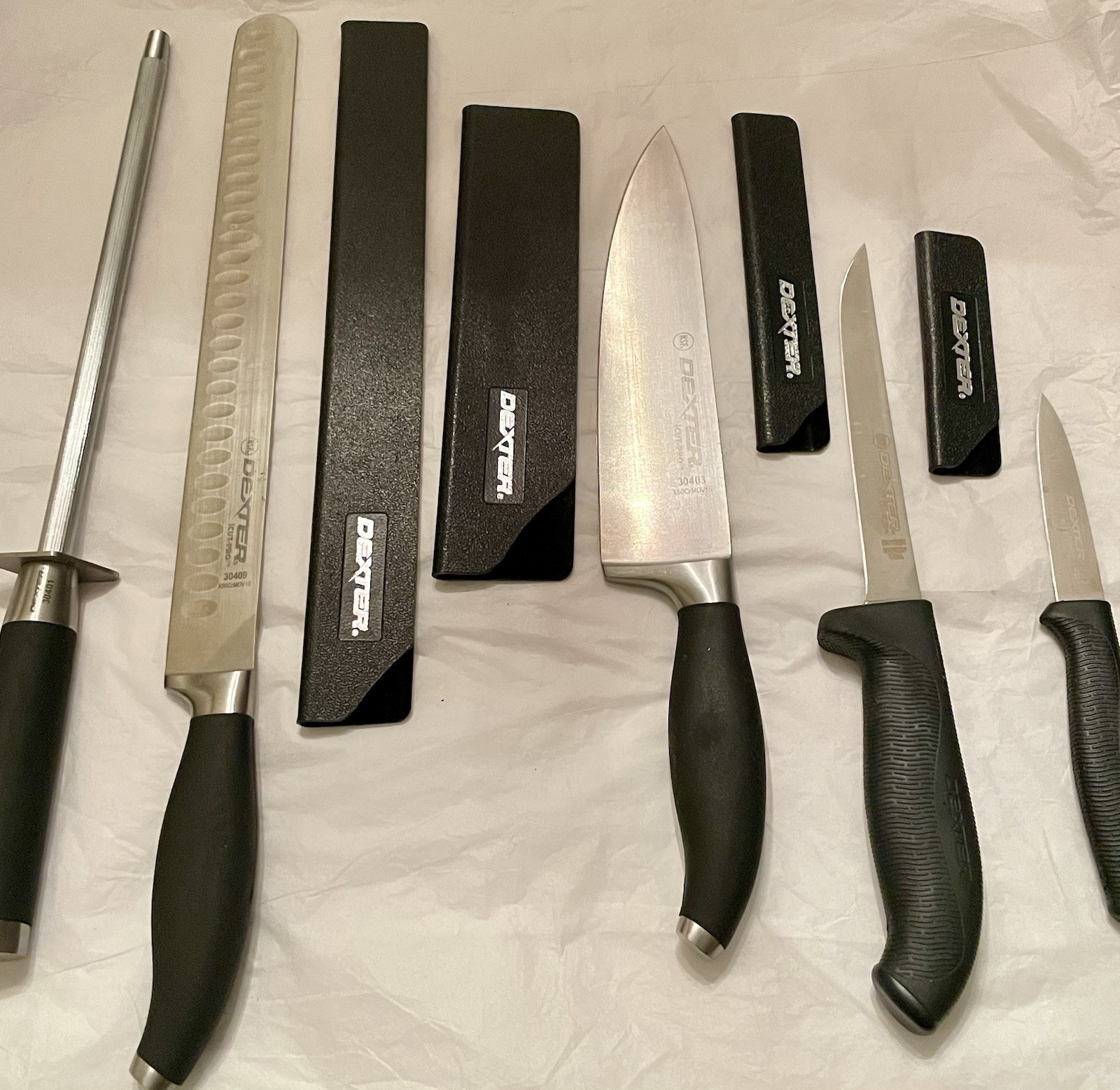 DEXTER Professional Knife Set Chef Knife Paring Filet Carving & Butcher Steel gallery