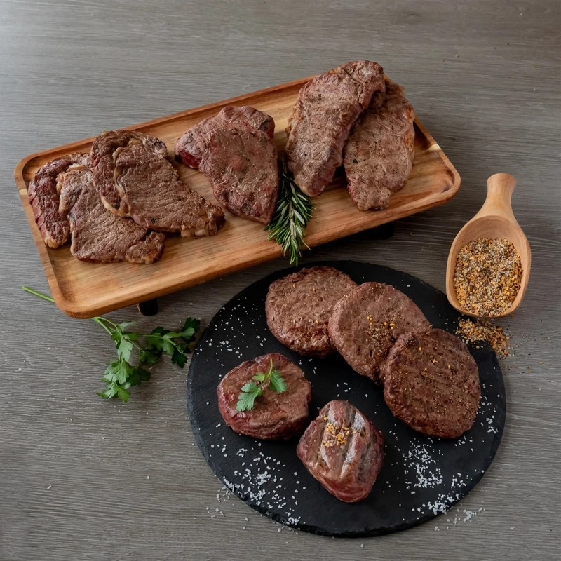 PREMIUM ANGUS BEEF Assortment USDA CHOICE 16-Packs 8 lbs Total Uncooked Frozen gallery