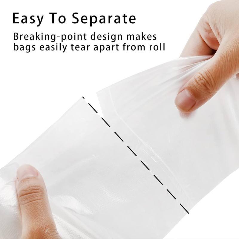 300 Counts 8 Gallon Clear Small Garbage Bags Trash Bags, Wastebasket Bin Liners gallery