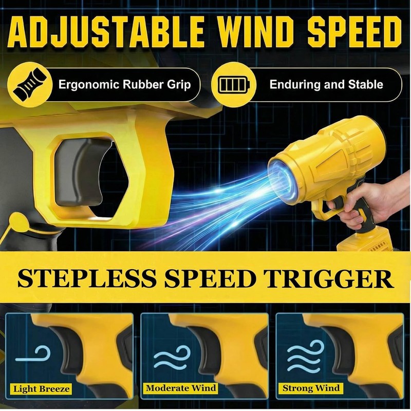 21V Electric Cordless Leaf Blower Lightweight Handheld Yard Cleaning Car Drying gallery