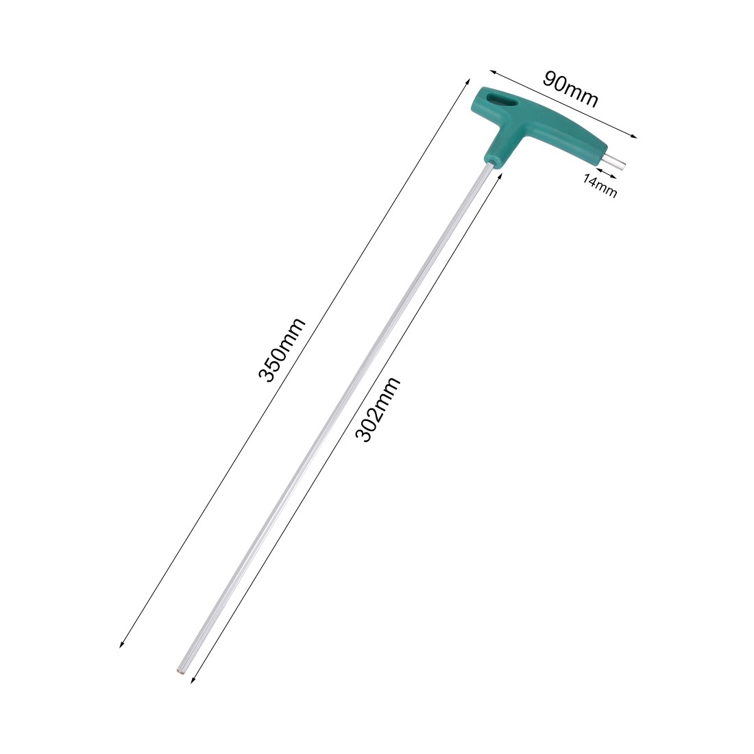 3mm Extra Long Arm T Handle Hex Key Wrench Chrome Finish New gallery