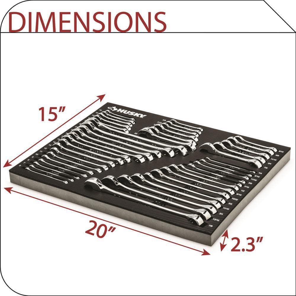 Husky EVA Tray 44-Piece Combination Wrench Set (SAE and MM) TRAY ONLY gallery