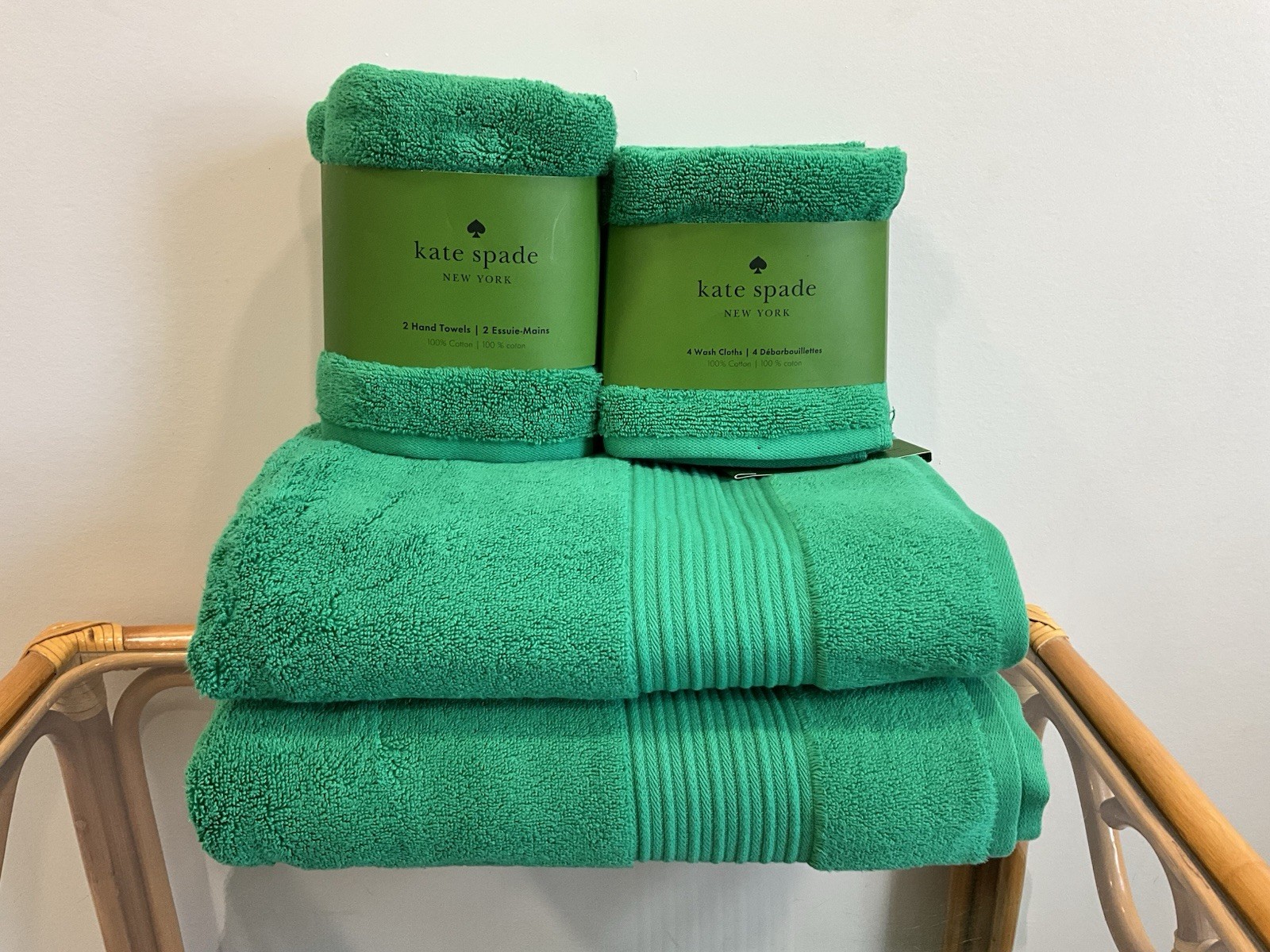 KATE SPADE NEW YORK ~ EMERALD GREEN ~ 8 PIECE BATH TOWEL SET ~ New gallery