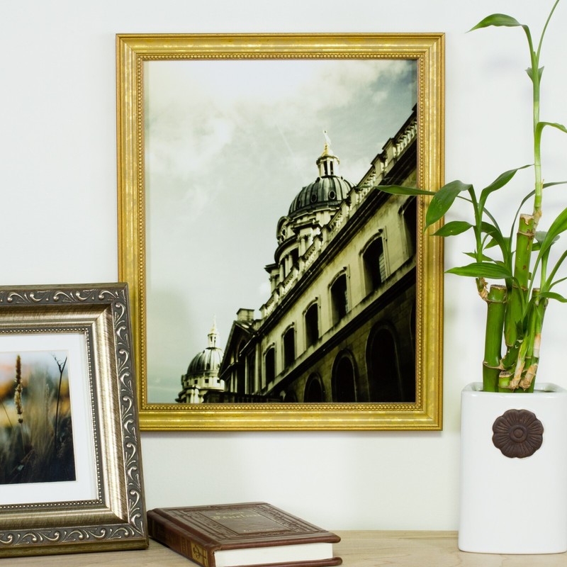 Craig Frames Stratton .75" Gold Wood Picture Frame, Uncommon Sizes 18x18 - 25x35 gallery