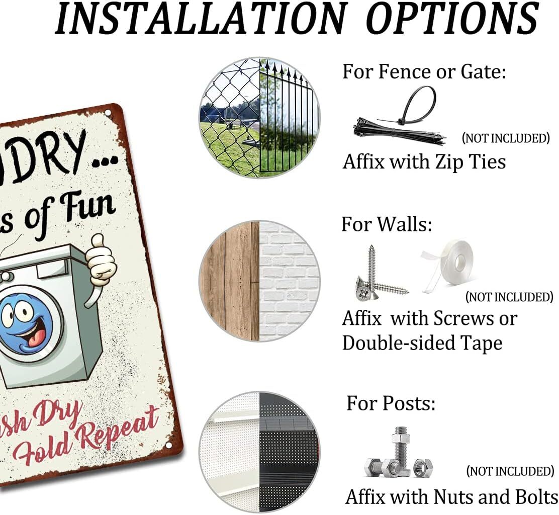 Laundry Tin Metal Signs Modern, Contemporary Funny Laundry & Bathroom Signs gallery