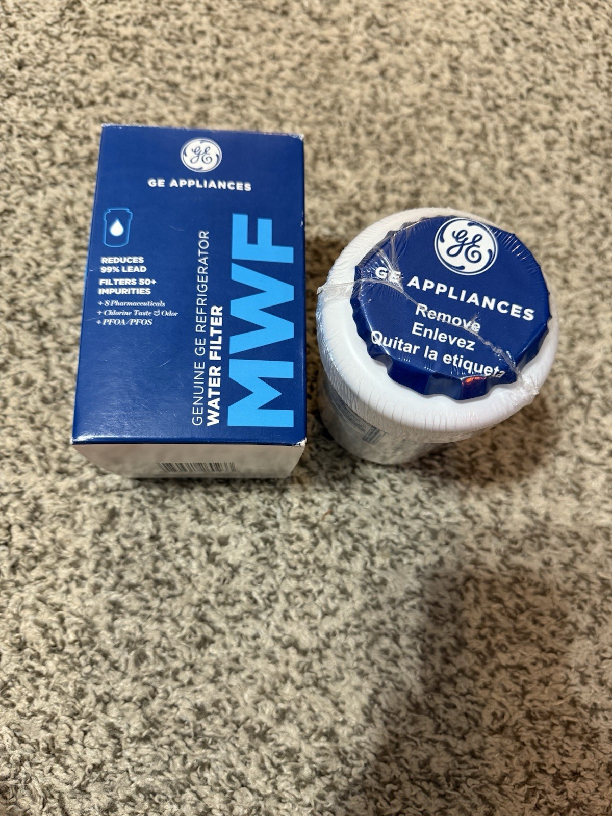 GE MWF Genuine Refrigerator Water Filter New Removes Lead Chlorine Taste & Odor gallery