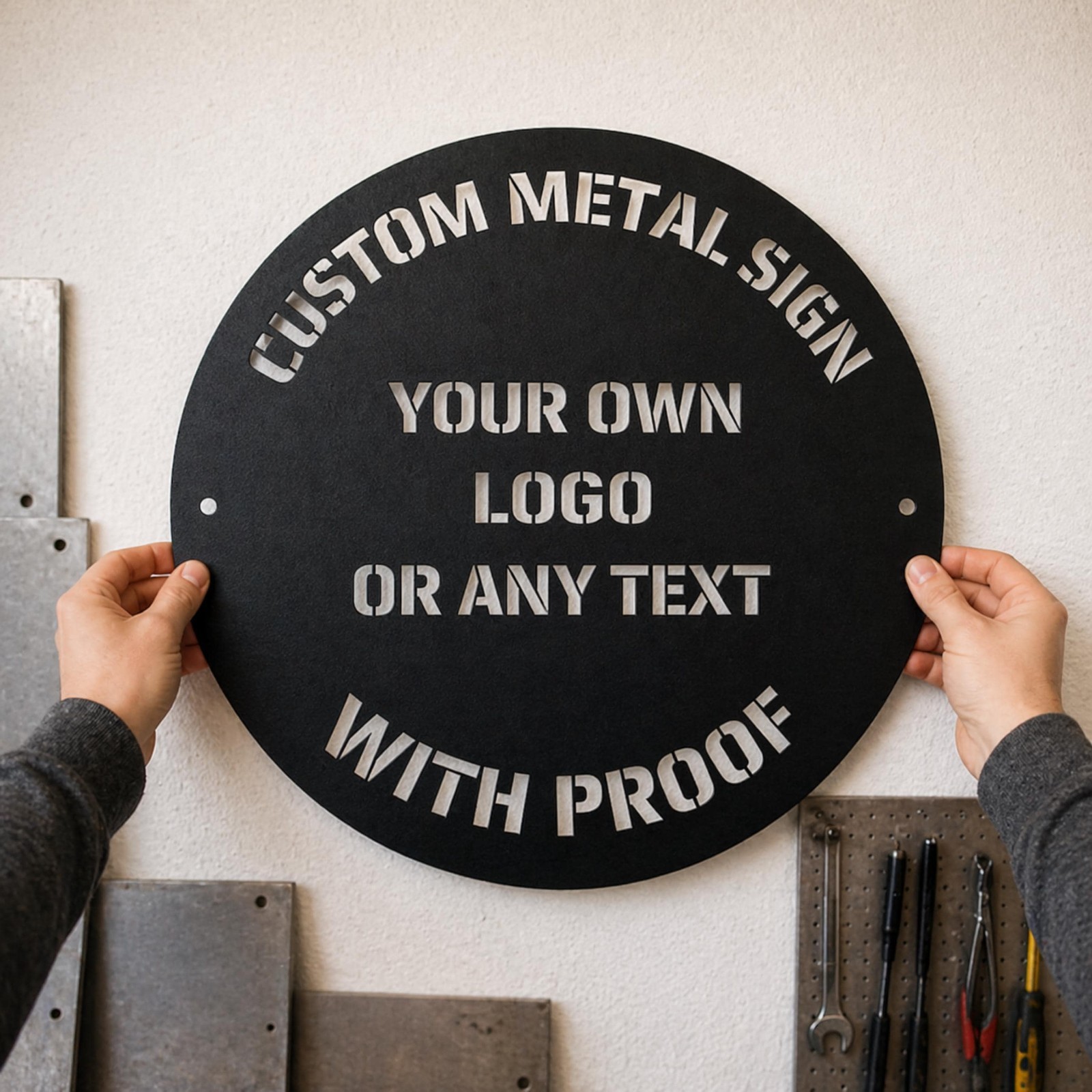 Custom Metal Sign with Logo, Your Design or Text, Circle Square Oval Any Shape gallery