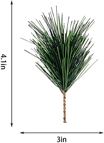 60 PCS Artificial Green Pine Needles Branches- Small Pine Twigs Stems Picks- ... gallery