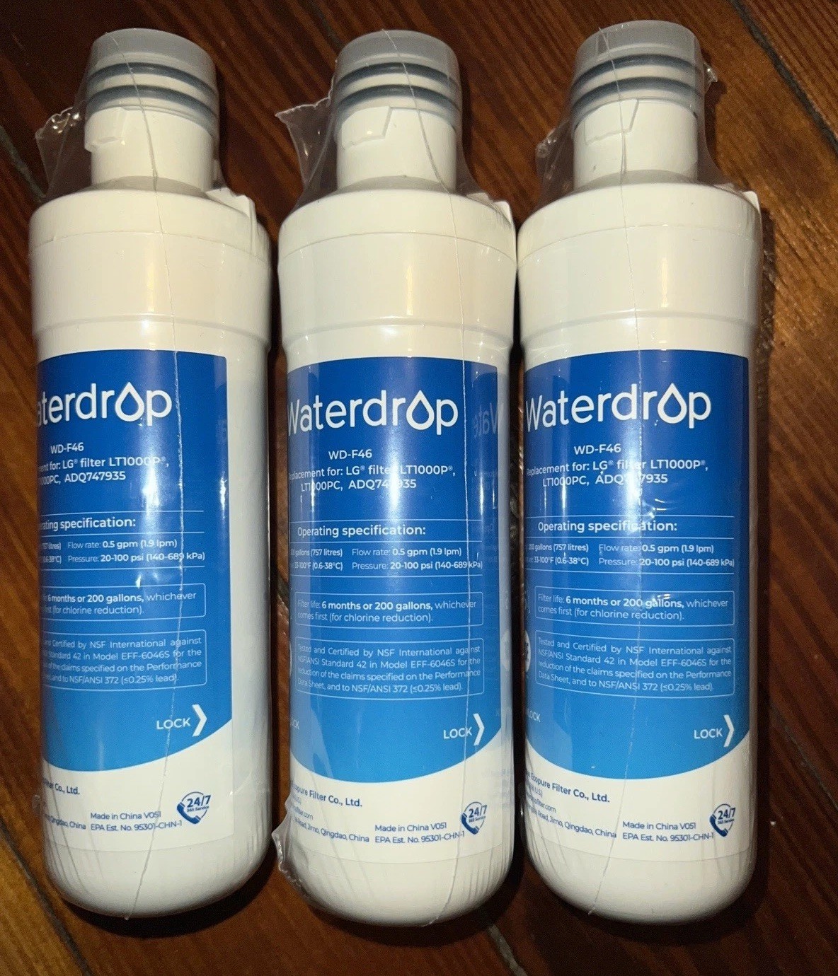 Waterdrop WD-F46 Replacement for Samsung Refrigerator Water Filter Free Shipping gallery