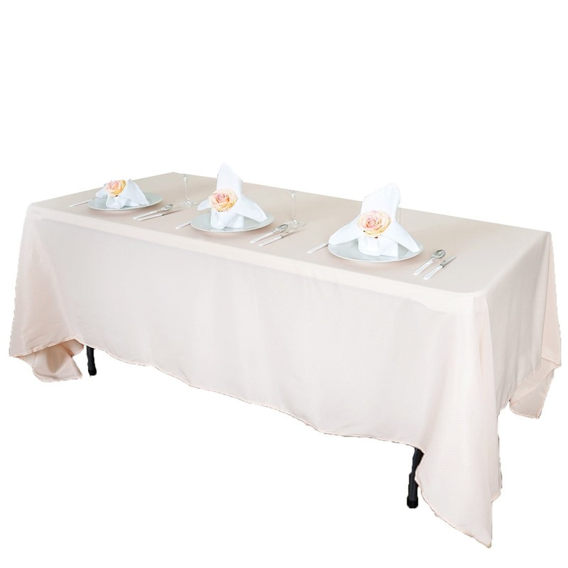 BLUSH 72x120 RECTANGLE POLYESTER TABLECLOTH Wedding Catering Dinner Supplies gallery