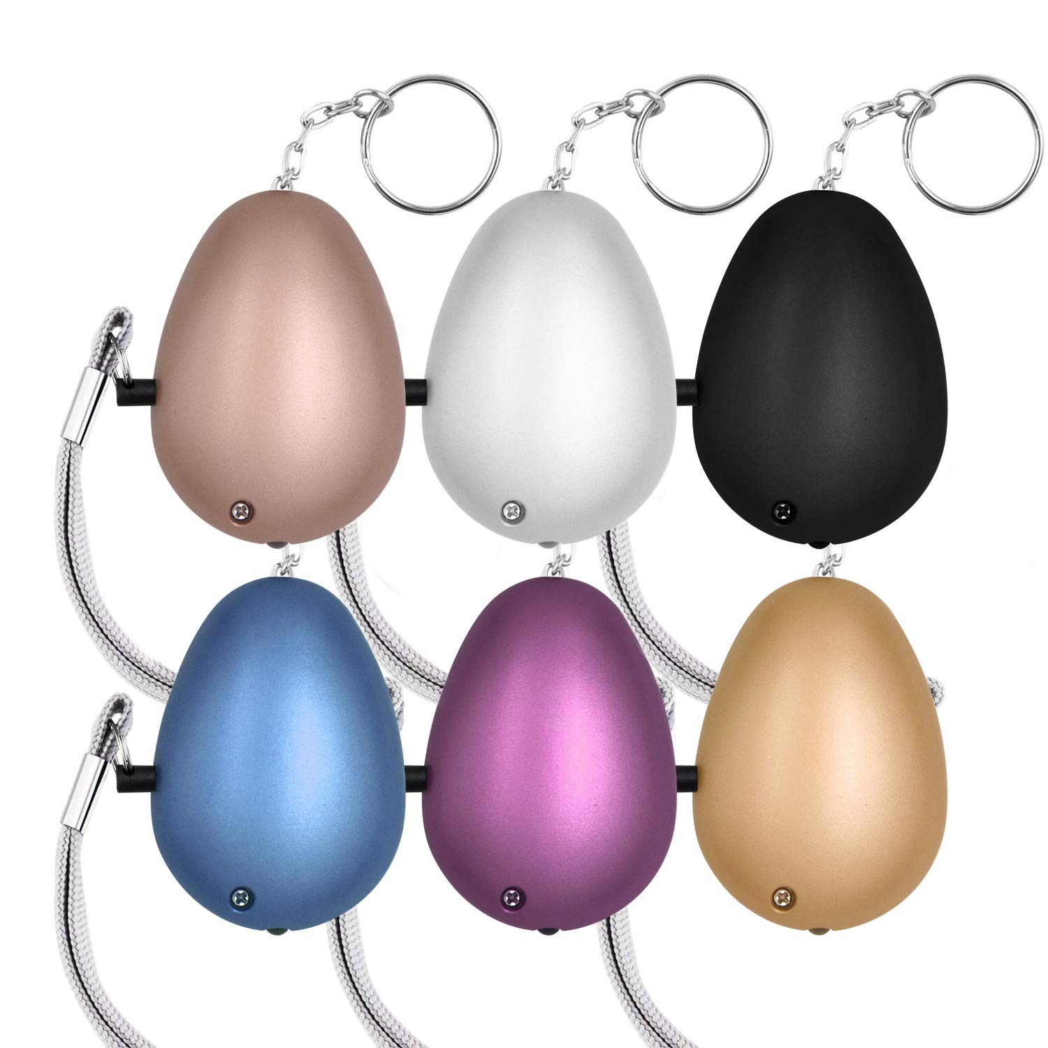 KOSIN Personal Safety Alarm, 6 Pack 140DB 2.7 x 1.7 x 0.7 inch, Multi gallery