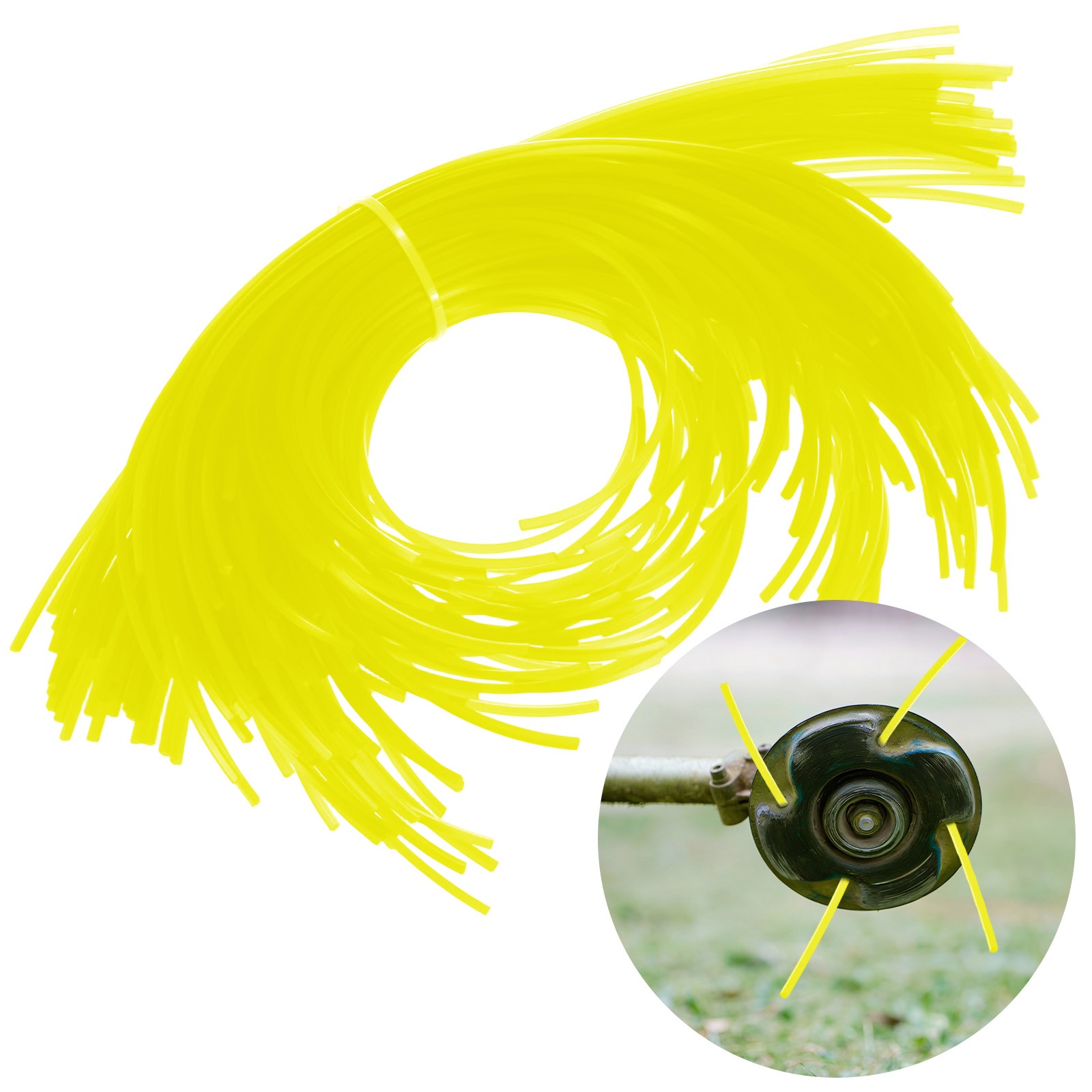 150Pcs 30x0.24cm Pre-Cut Trimmer Line Replacement, Square Nylon Line Yellow gallery