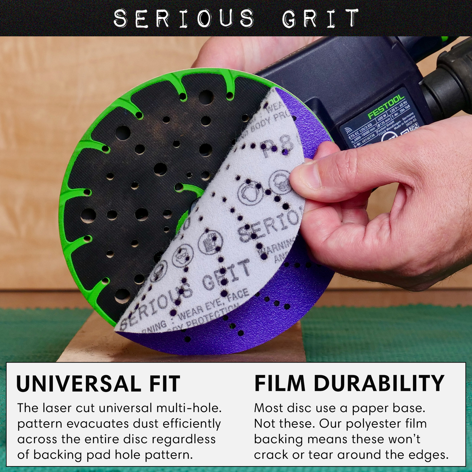 6" Ceramic Multi-Hole Hook & Loop Discs gallery