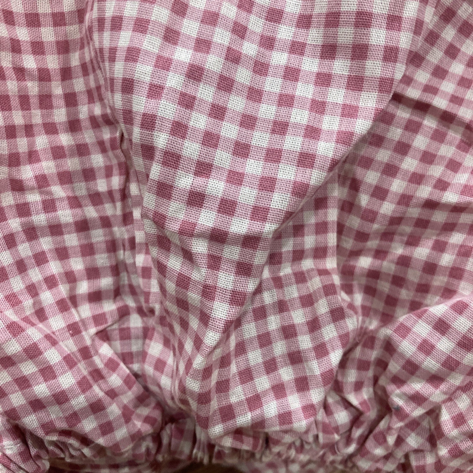 Cotton Blend Pink /White Check Pattern Full/Double Fitted Sheet 54”x75” gallery