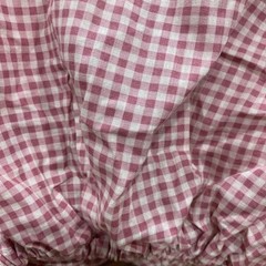 Cotton Blend Pink /White Check Pattern Full/Double Fitted Sheet 54”x75”