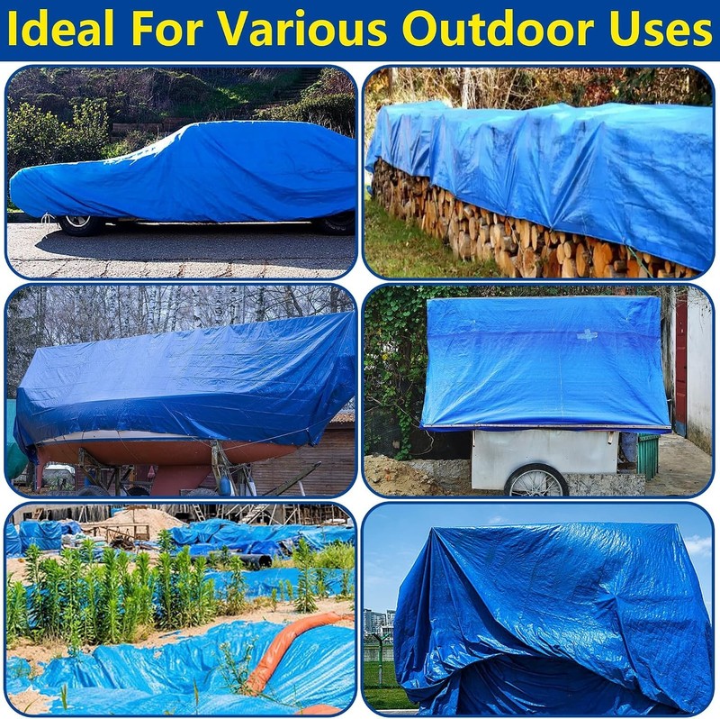 24 x 12 Ft Rectangular Pool Ground Cloths, Waterproof PE Swimming Pool Liner ... gallery