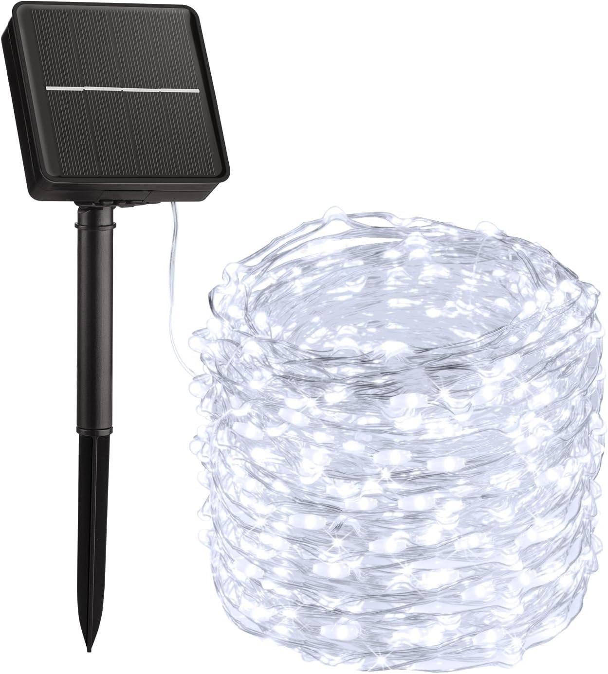 100/200 LED Solar Fairy String Light Copper Wire Outdoor Waterproof Garden Decor gallery