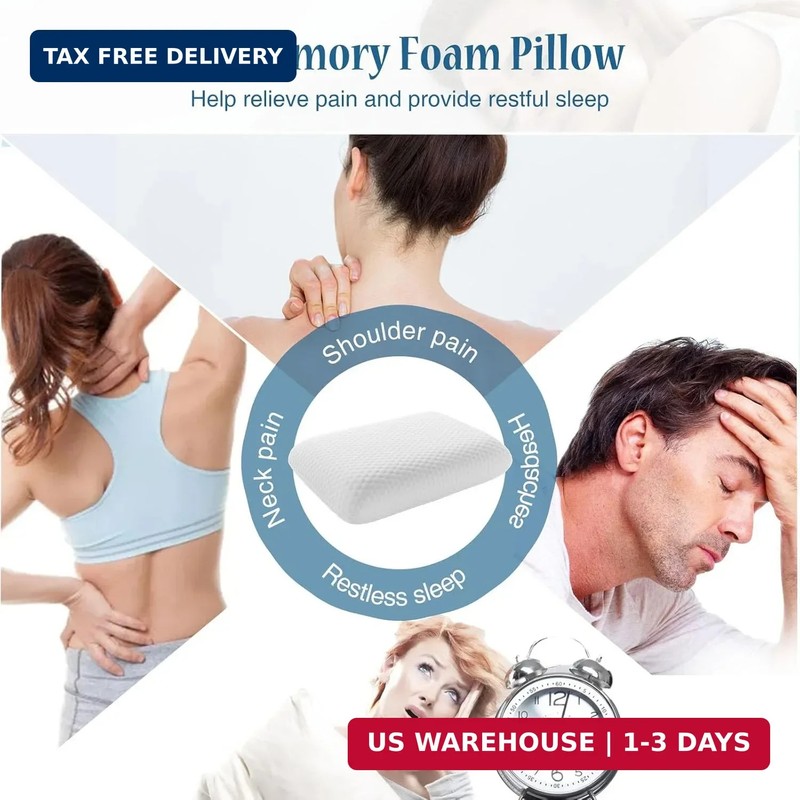 OLIXIS Memory Foam Pillows for Sleeping,1 Pack Queen Size Bed Pillows for Adults gallery