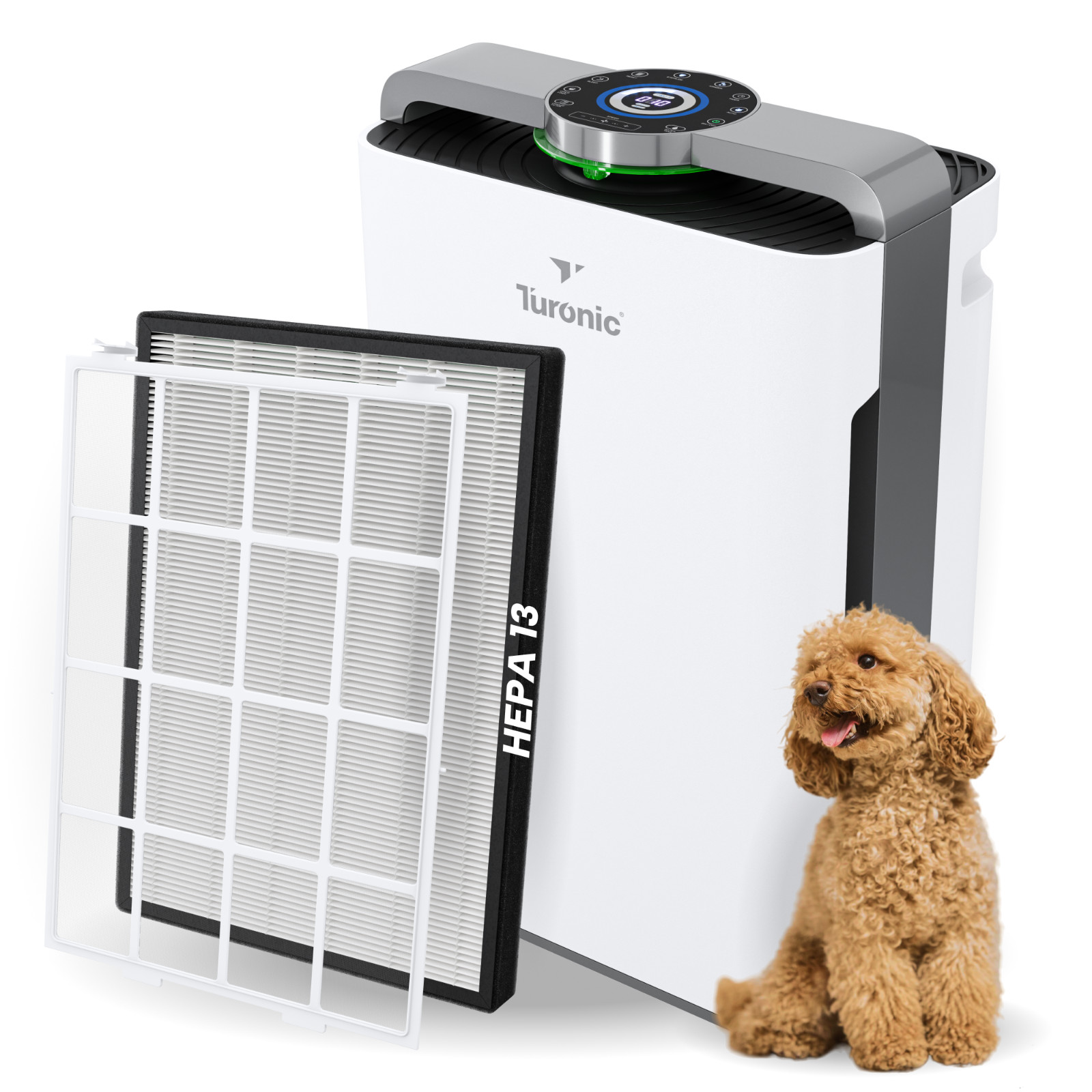 Turonic PH950 - Hepa Air Purifiers for Home w/ Humidifier, UV-A Light & Ionizer gallery