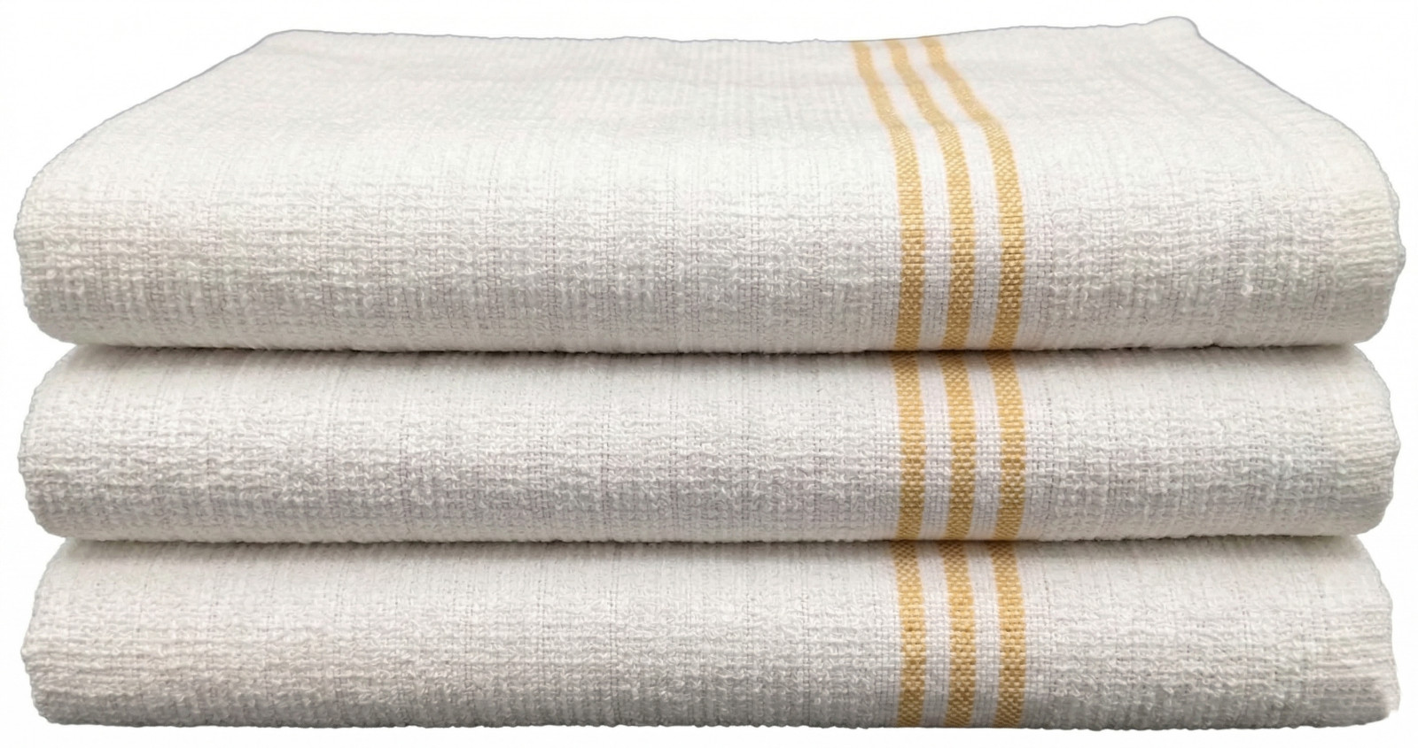 Pool Towels Gold Stripe/White 100% Cotton 30x60 Thin Lightweight Quick Dry gallery