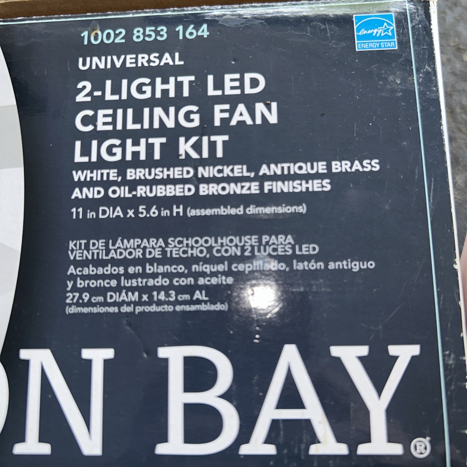 Hampton Bay Universal LED Ceiling Fan Light Kit Multiple Finials included gallery