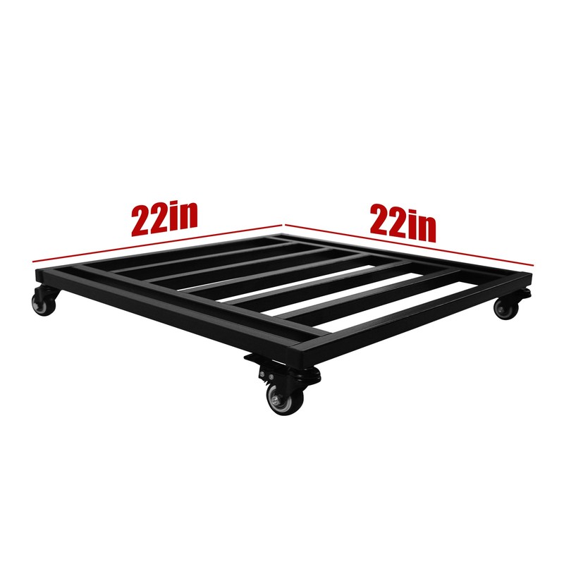 22x22 Inch Plant Rolling Dolly, Solid Steel Mobile Stand for Garden Lawn Pots gallery