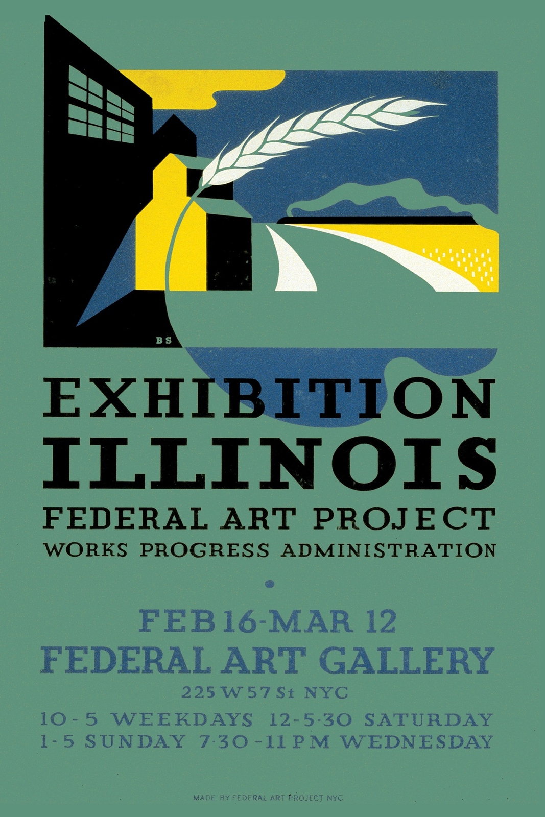 Decor Exhibition Poster.Room Design.Illinois Federal Art gallery.Home Art.1707 gallery