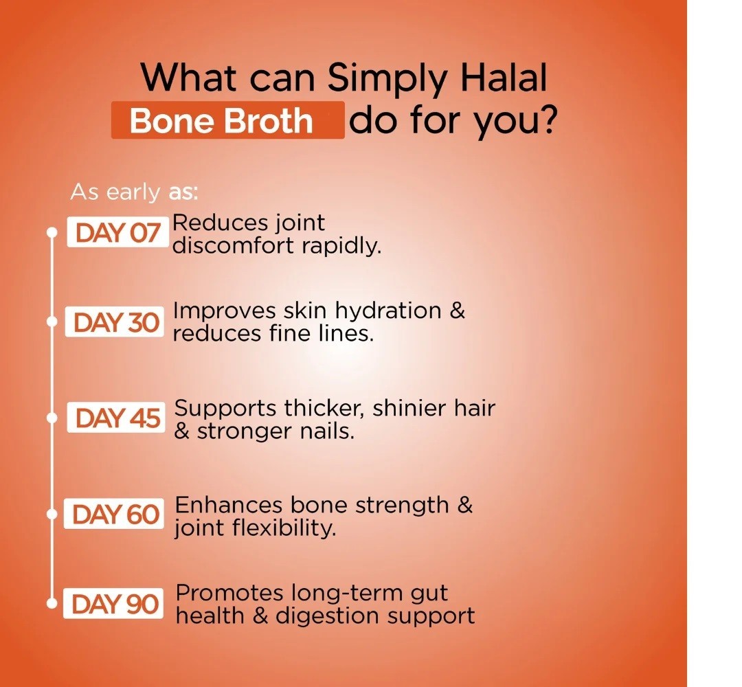 Simply Halal Bone Broth Powder Made in USA 100% Halal Certified gallery