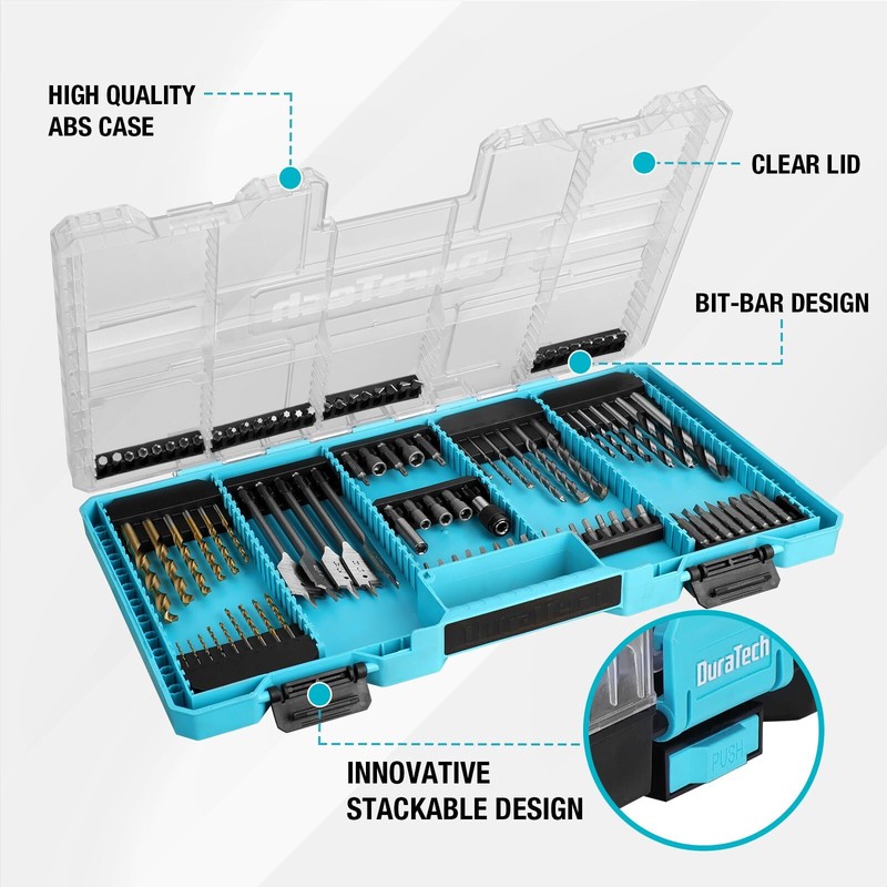 DuraTech Drill Bit Set 99PCS High Speed Steel Titanium Drill Screwdriver Bit Set gallery