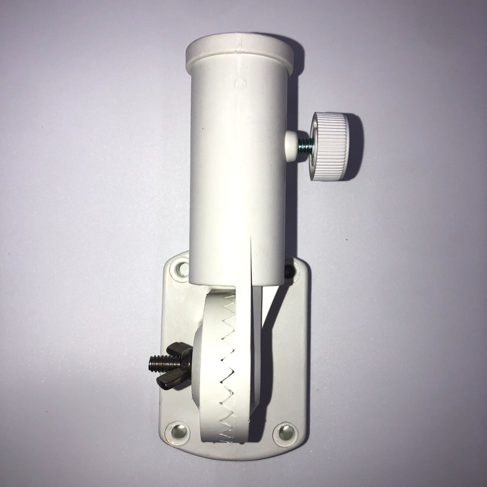 White Adjustable Plastic Flag Pole Bracket gallery