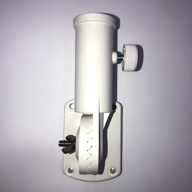 White Adjustable Plastic Flag Pole Bracket gallery