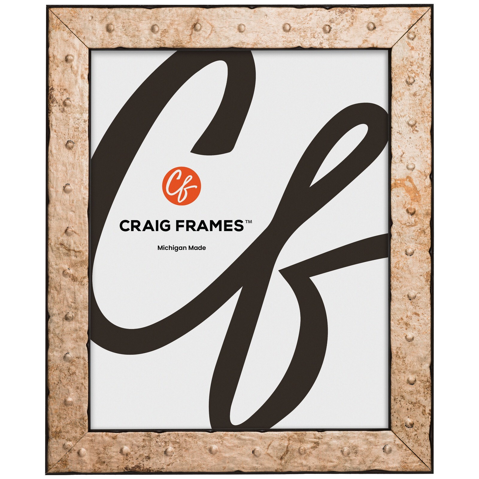 Craig Frames Rivet, 1.25 Inches Wide Tarnished Bronze Picture Frame gallery