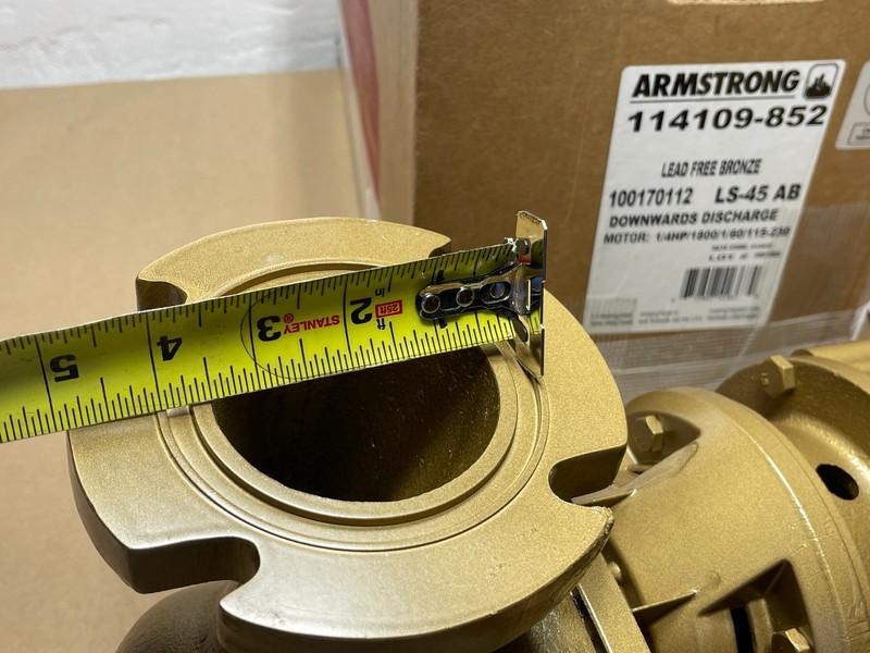 Armstrong 2" Downwards Discharge Vertical Bronze Circulating Pump 1/4HP 120-230V gallery