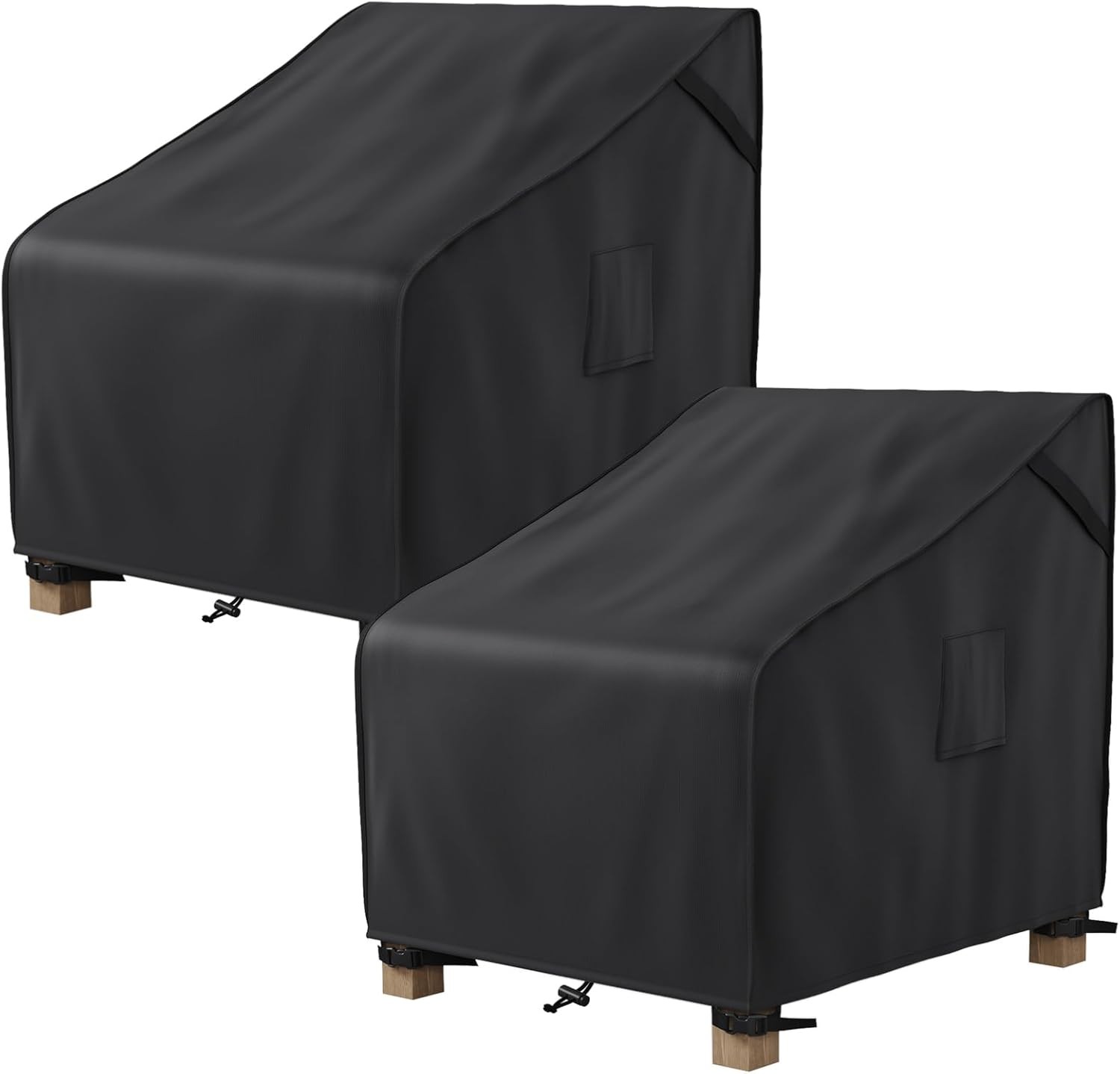 MR.COVER Waterproof Outdoor Rocking Chair Covers 2 Pack 32"W x 37"D x 36"H Black gallery