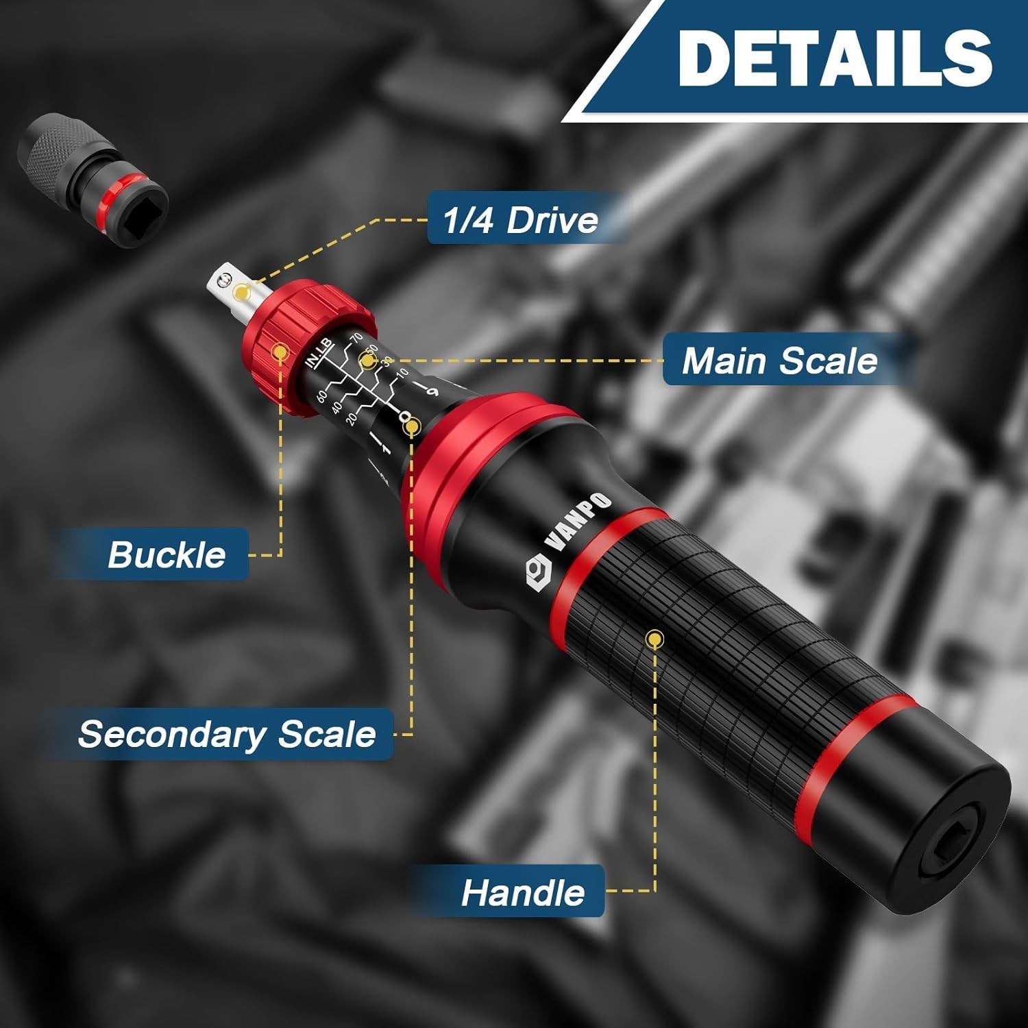 Torque Screwdriver 10-60 In.Lb, 64 Pcs Inch Pound Torque Wrench Screwdriver Set gallery